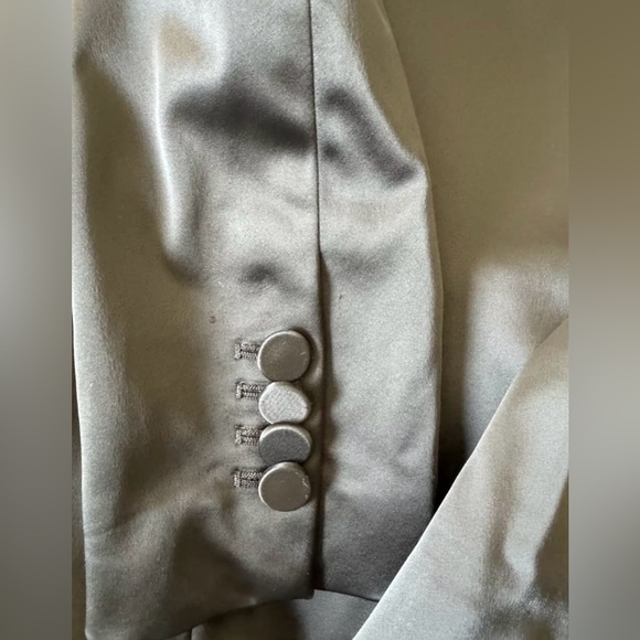 Veronica Beard Satin Dickey Blazer Black Size 4 - Picture 10 of 12